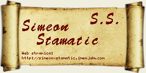 Simeon Stamatić vizit kartica